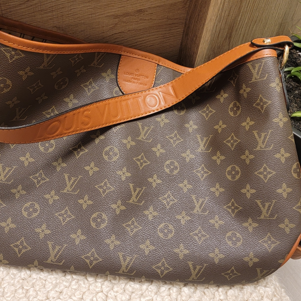 *Dupe* Brown and Tan Monogram Hobo Bag